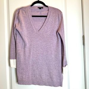 J.Crew V-neck purple cuffed sweater
